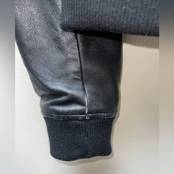 vintage bespoken leather varsity jacket size M - Picture 9 of 13